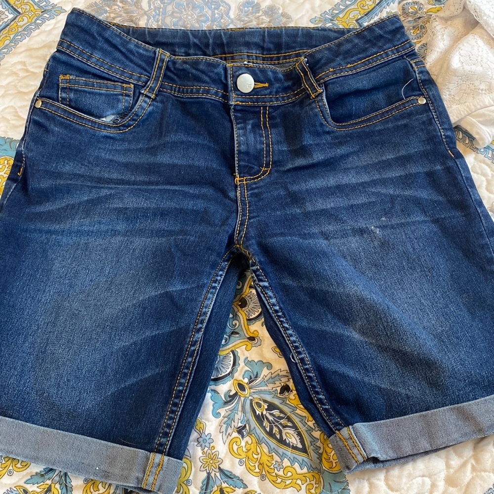 NWOT 2 pair girls shorts size 10/12 with adjustable waist